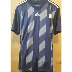 Adidas Blue and White Jersey Top